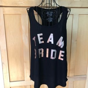 Mighty Fine Team Bride Black Tank Top size Medium